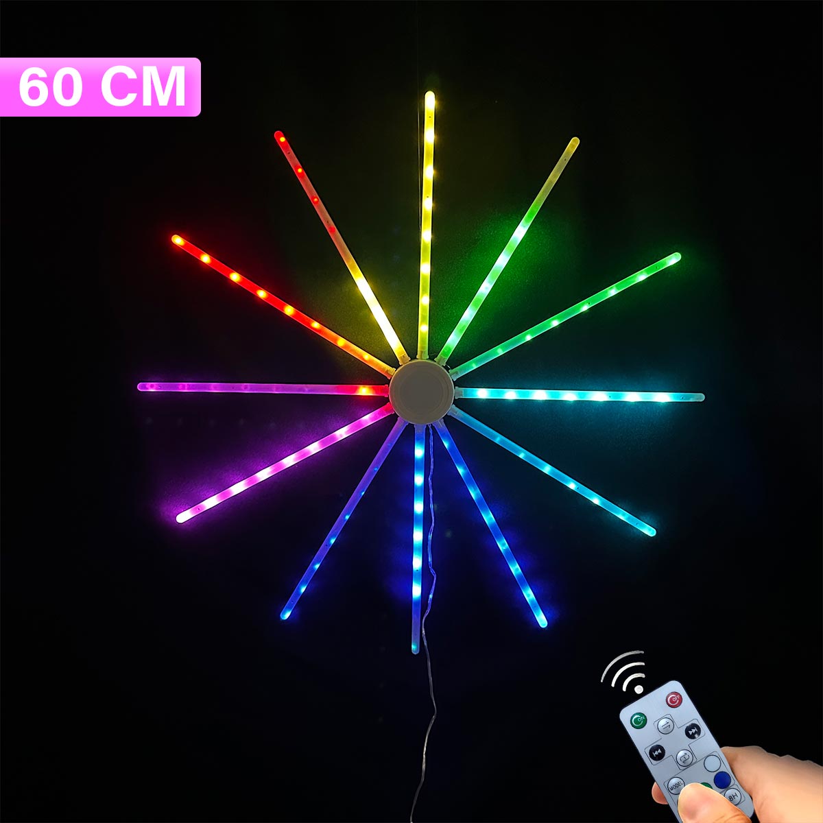 Miniatura 3 de Luz LED Efecto Tornado Pequeño 60cm 1616